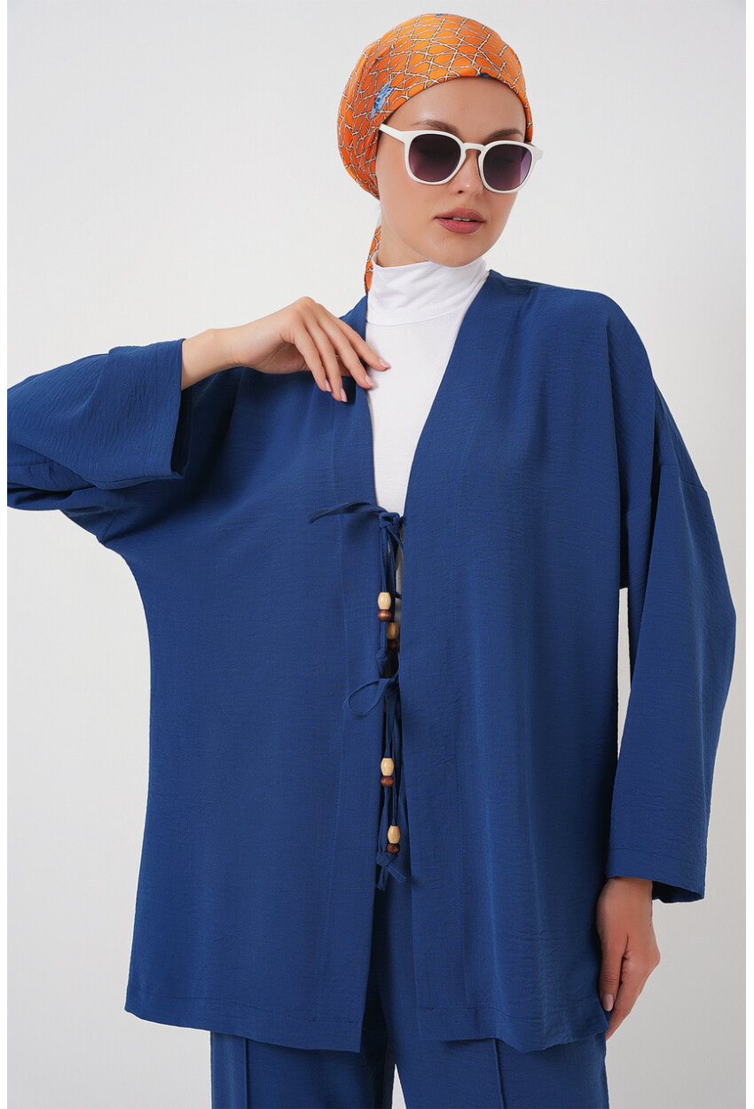 Kadın Ayrobin Kimono Pantolon İkili Takım 6739