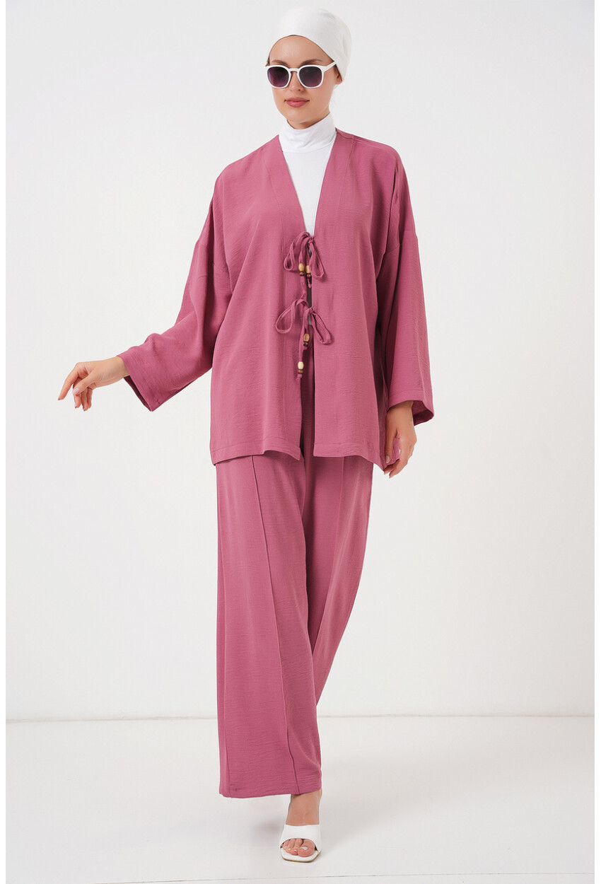 Kadın Ayrobin Kimono Pantolon İkili Takım 6739