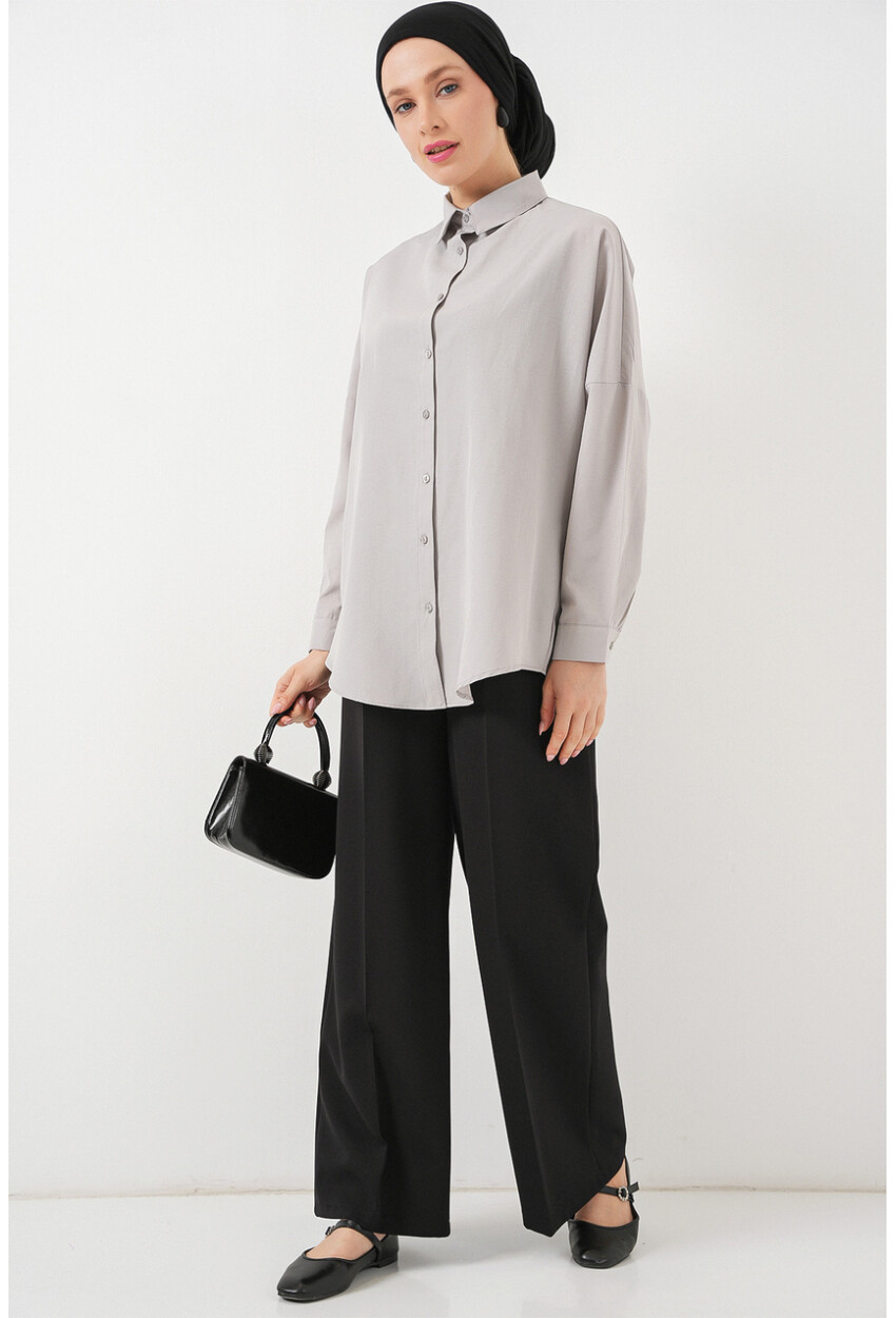 103901 Oversize Basic Tesettür Gömlek