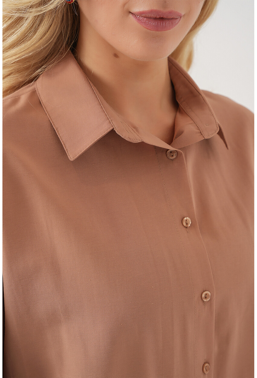 3900 Oversized Long Basic Shirt