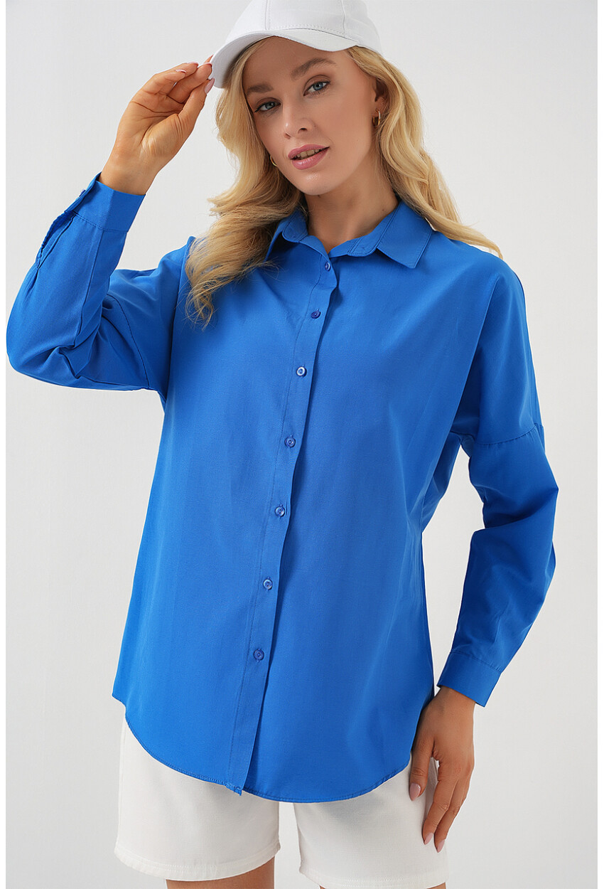 3900 Oversized Long Basic Shirt