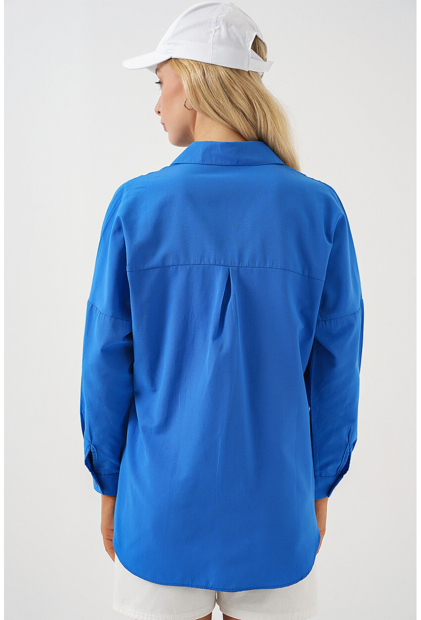3900 Oversized Long Basic Shirt