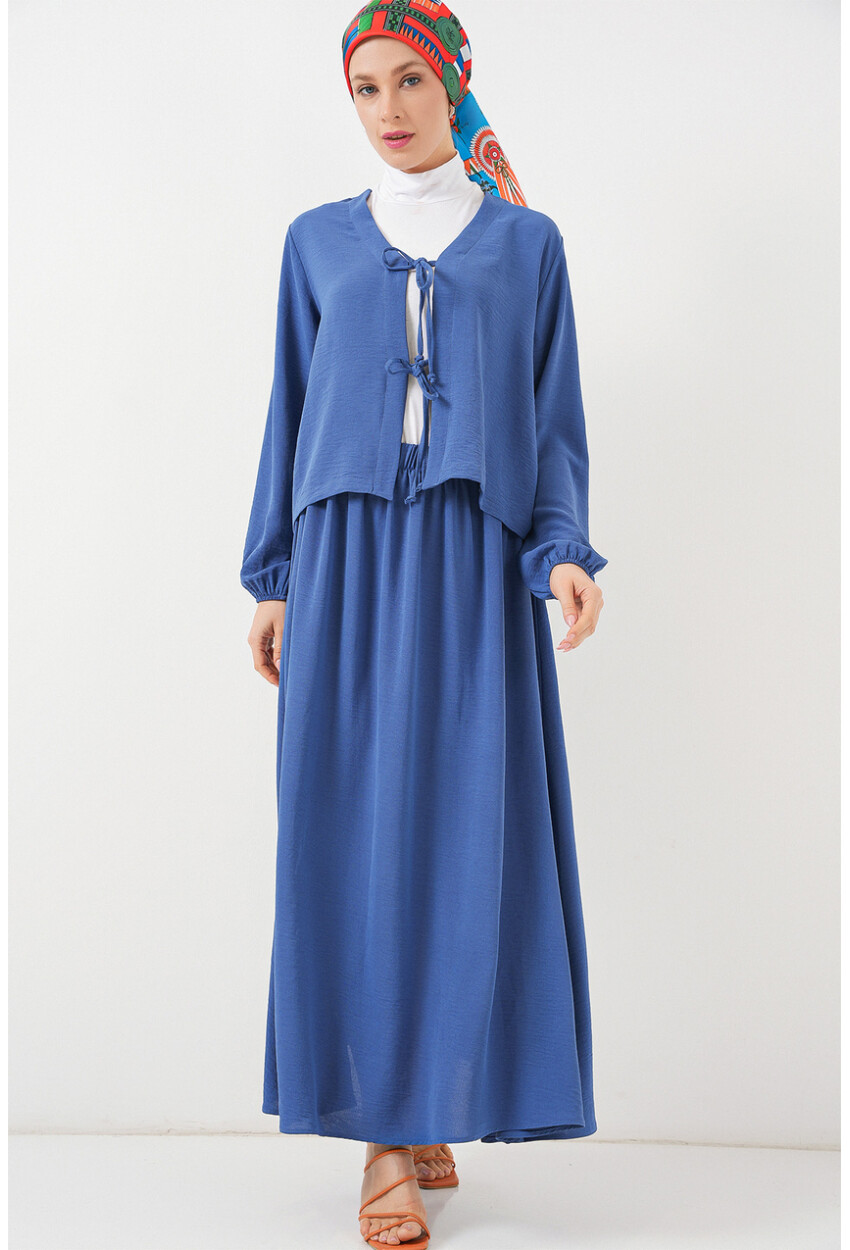 Kadın Ayrobin Kimono Etek İkili Takım 8047