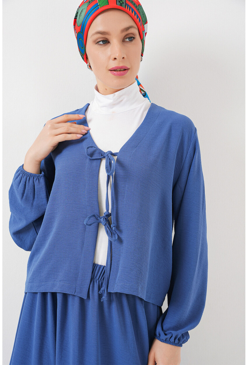 Kadın Ayrobin Kimono Etek İkili Takım 8047