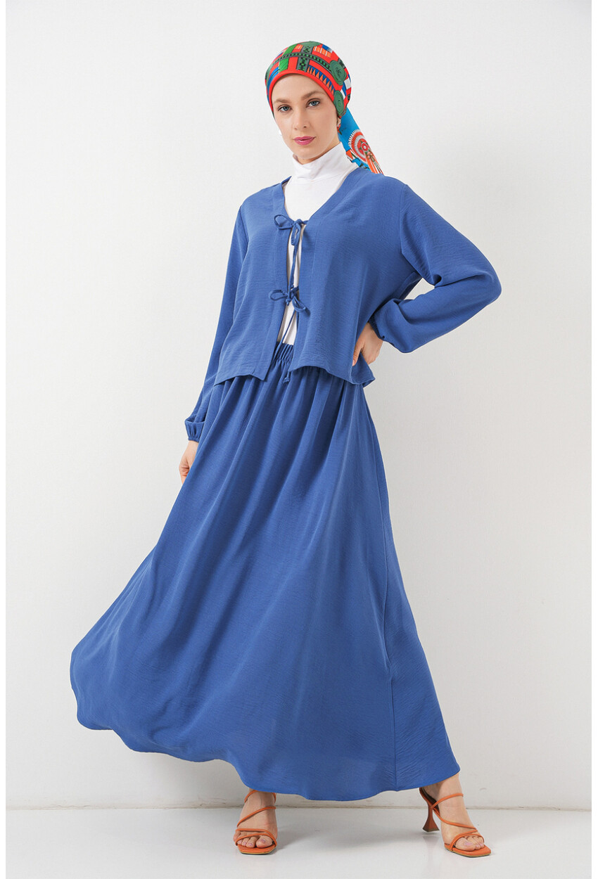 Kadın Ayrobin Kimono Etek İkili Takım 8047