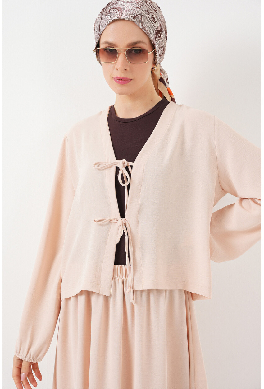 Kadın Ayrobin Kimono Etek İkili Takım 8047
