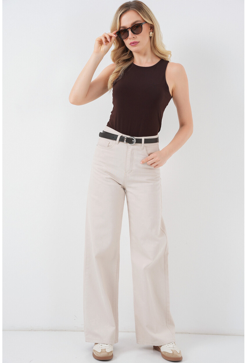 Kadın Halter Yaka Çıtçıtlı Body 972