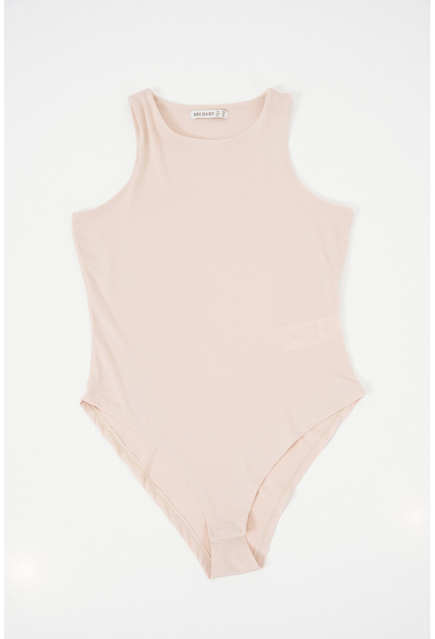 Kadın Halter Yaka Çıtçıtlı Body 972