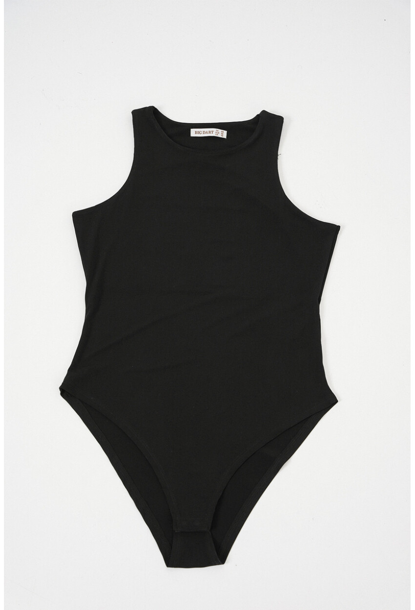 Kadın Halter Yaka Çıtçıtlı Body 972