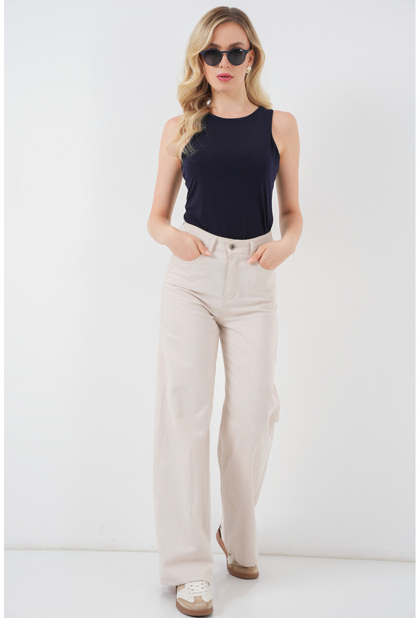 Kadın Halter Yaka Çıtçıtlı Body 972