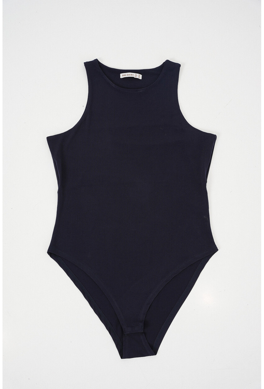 Kadın Halter Yaka Çıtçıtlı Body 972