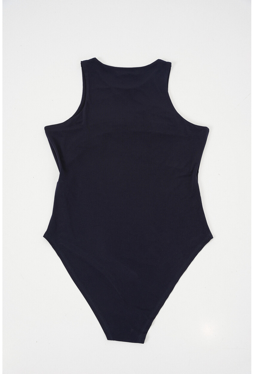 Kadın Halter Yaka Çıtçıtlı Body 972