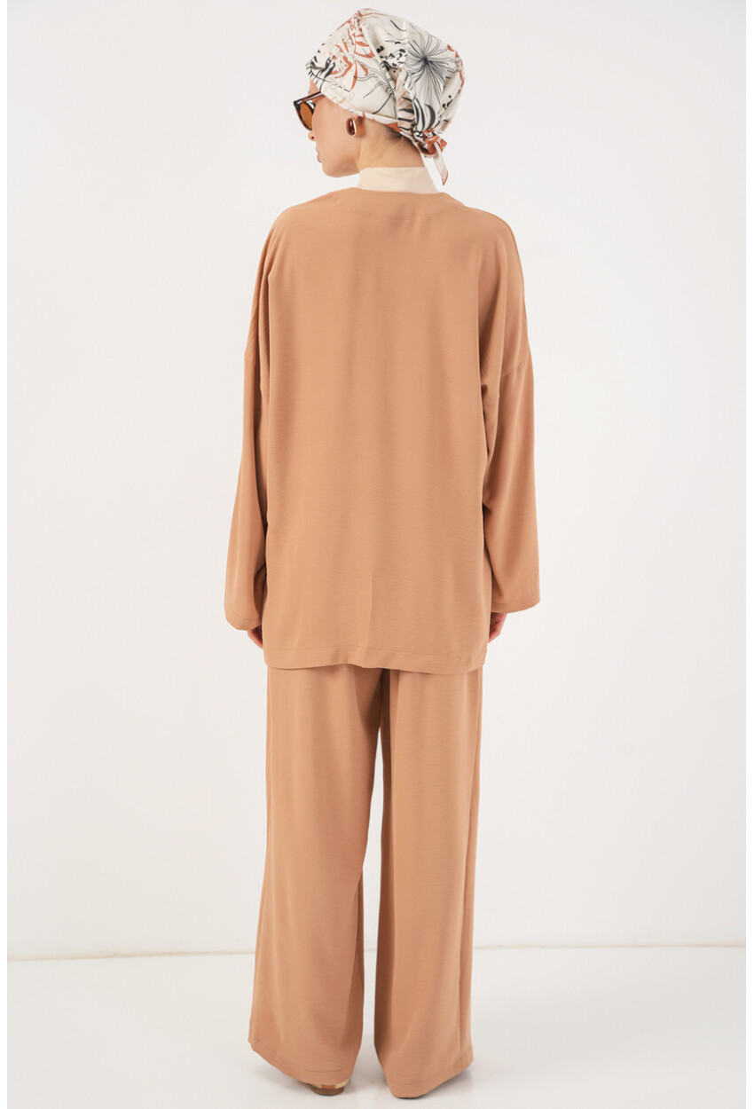 Kadın Keten Kimono İkili Takım 6727