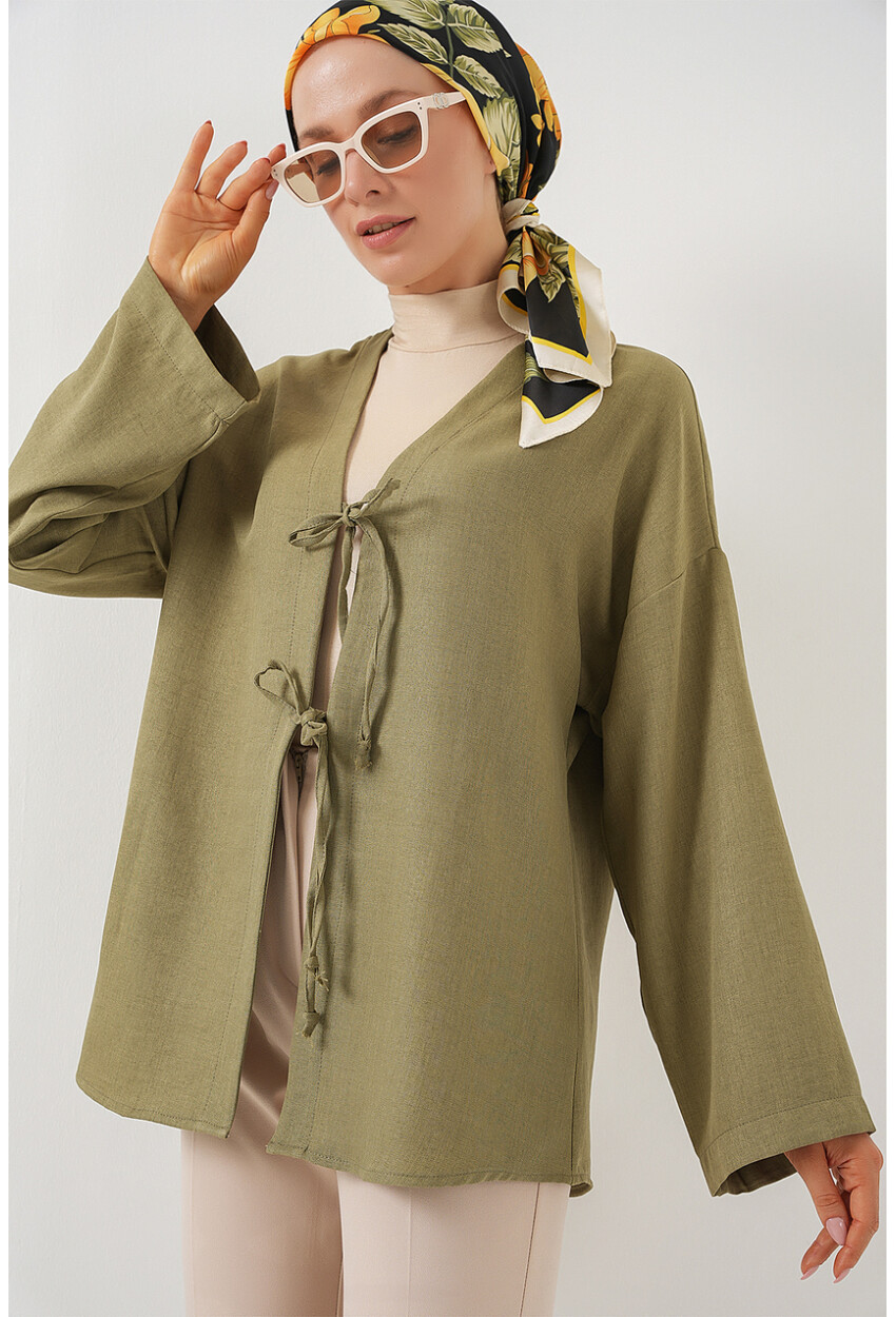 Keten Tesettür Kimono 5968