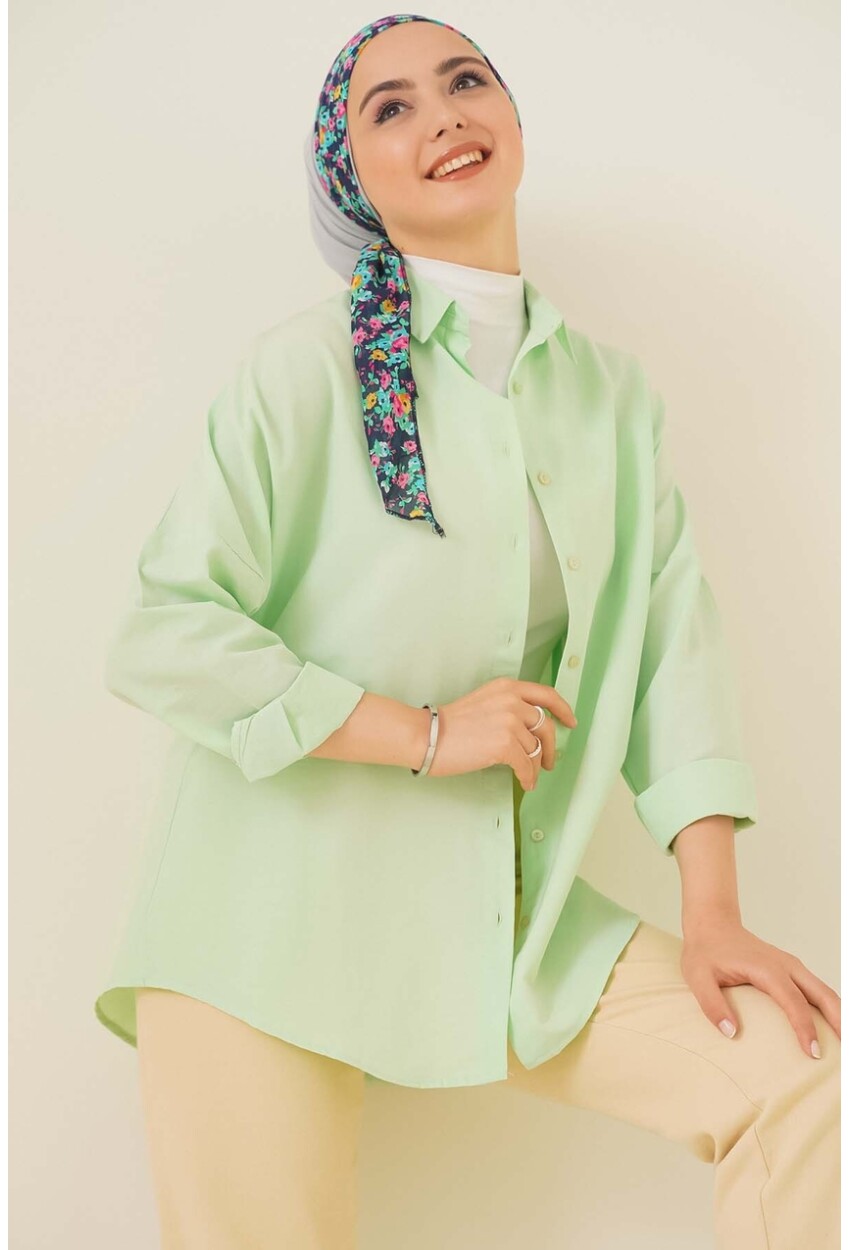 103901 Oversize Basic Tesettür Gömlek