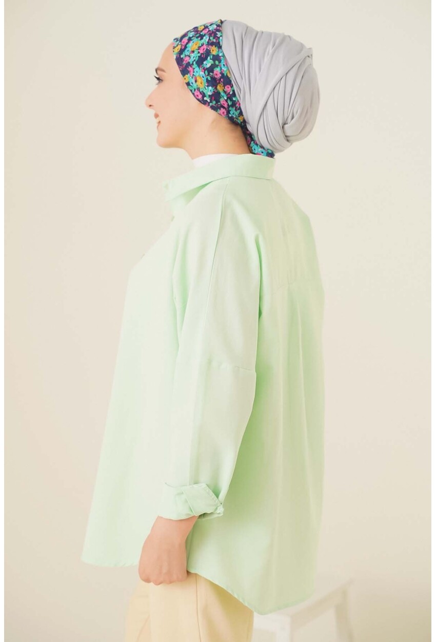 103901 Oversize Basic Tesettür Gömlek