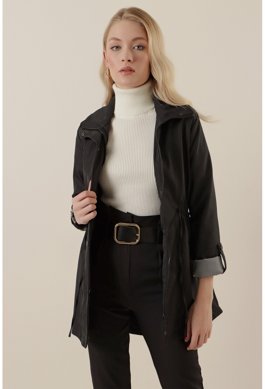 10322 Trench Coat With Drawstring Waist
