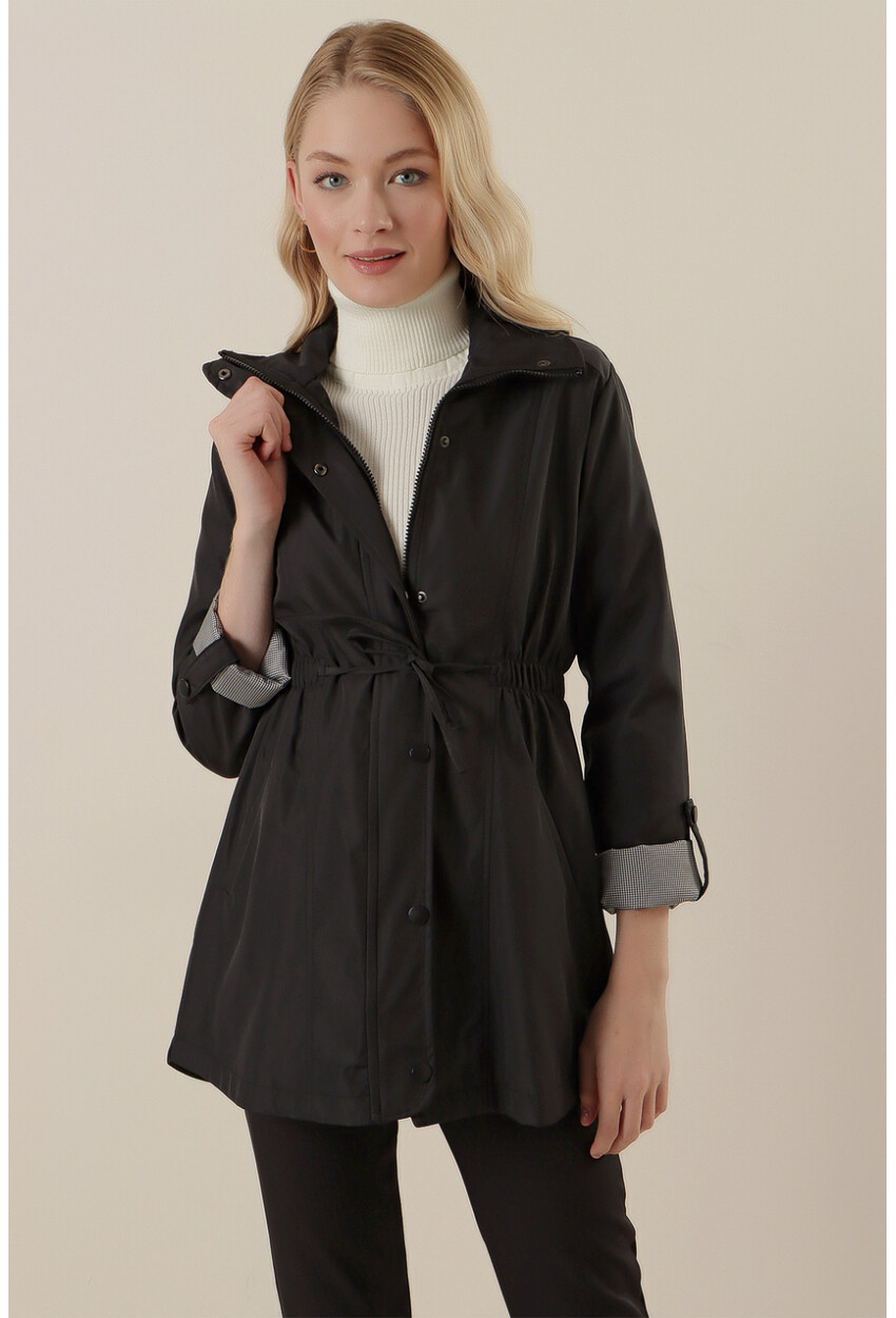 10322 Trench Coat With Drawstring Waist