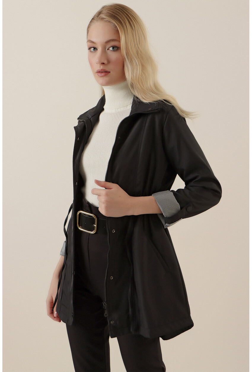 10322 Trench Coat With Drawstring Waist