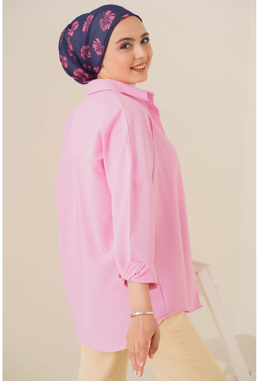 103901 Oversize Basic Tesettür Gömlek