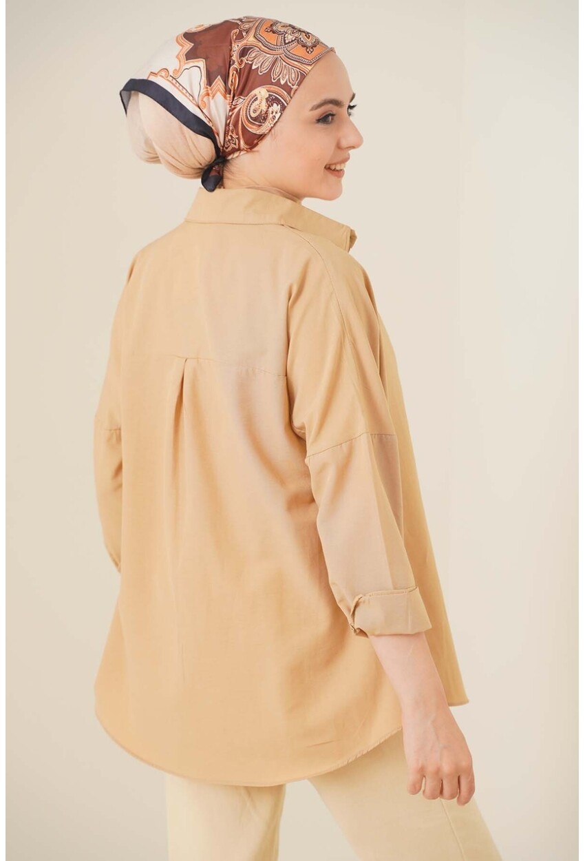 103901 Oversize Basic Tesettür Gömlek