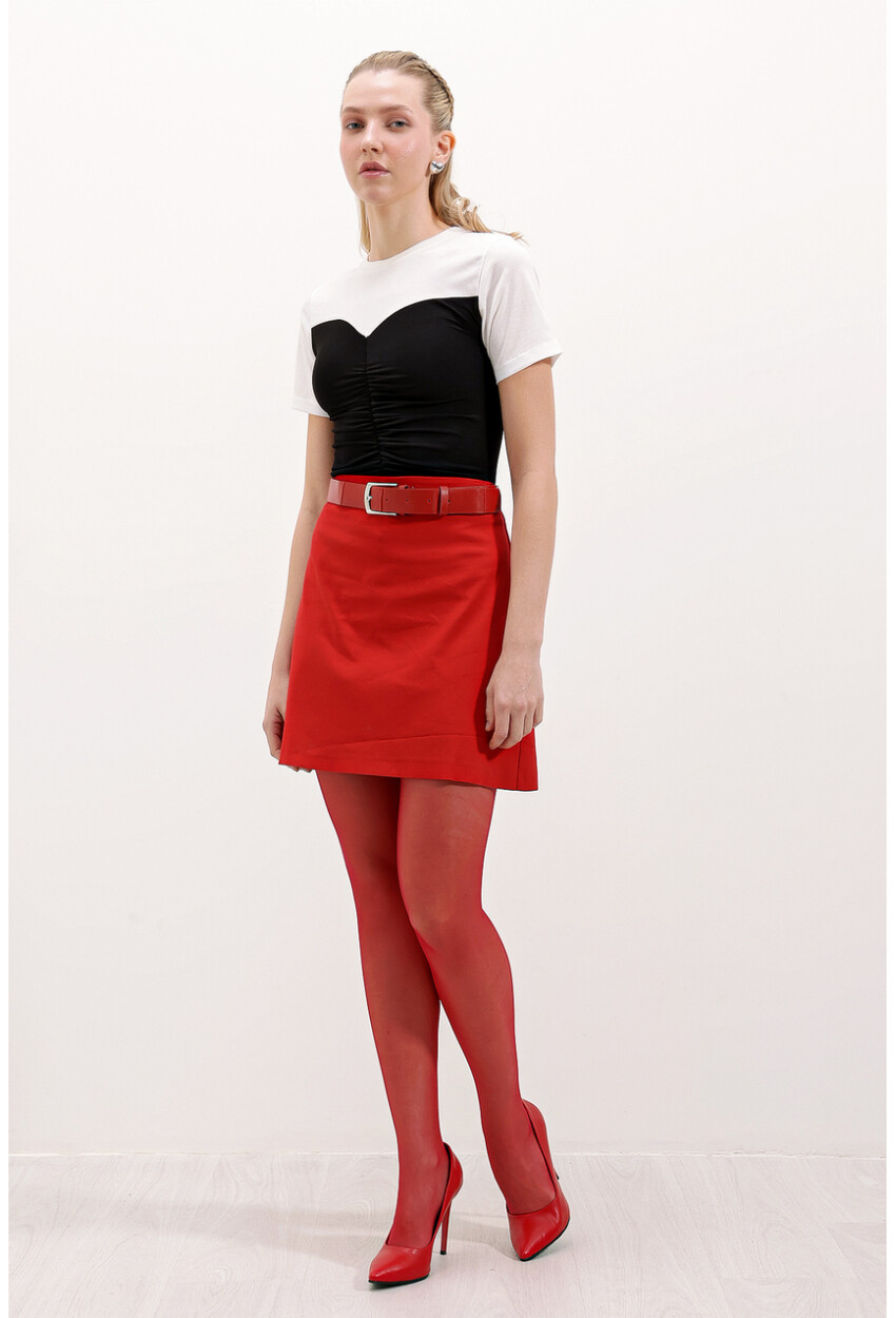 4314 Ruched Basic T-Shirt