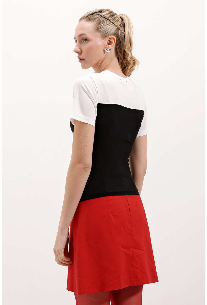 4314 Ruched Basic T-Shirt