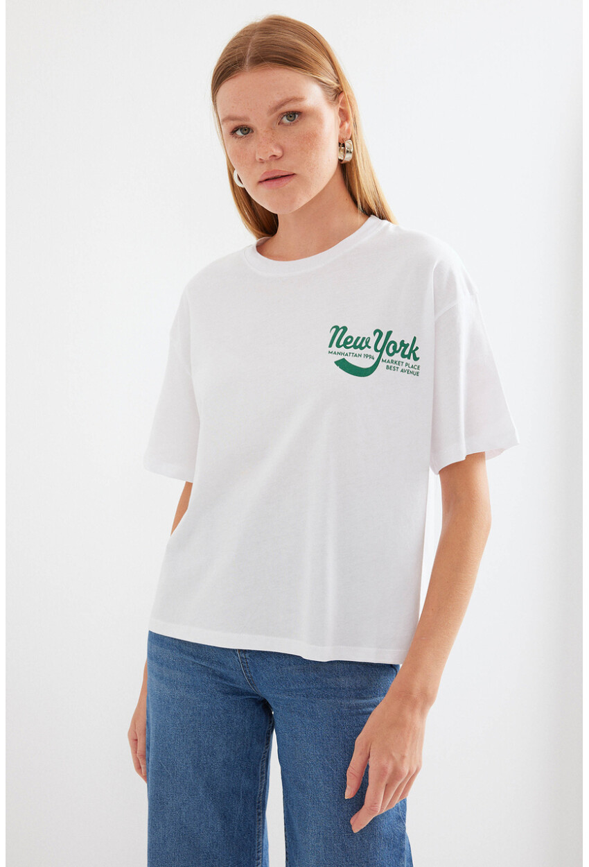 4318 Printed Basic T-Shirt