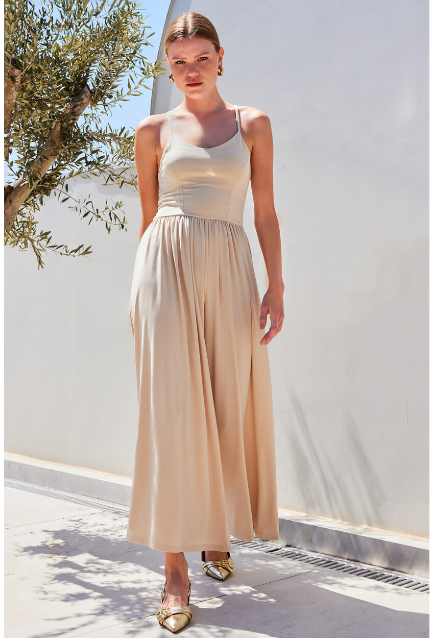 7029 Bol Paça Askılı Tulum
