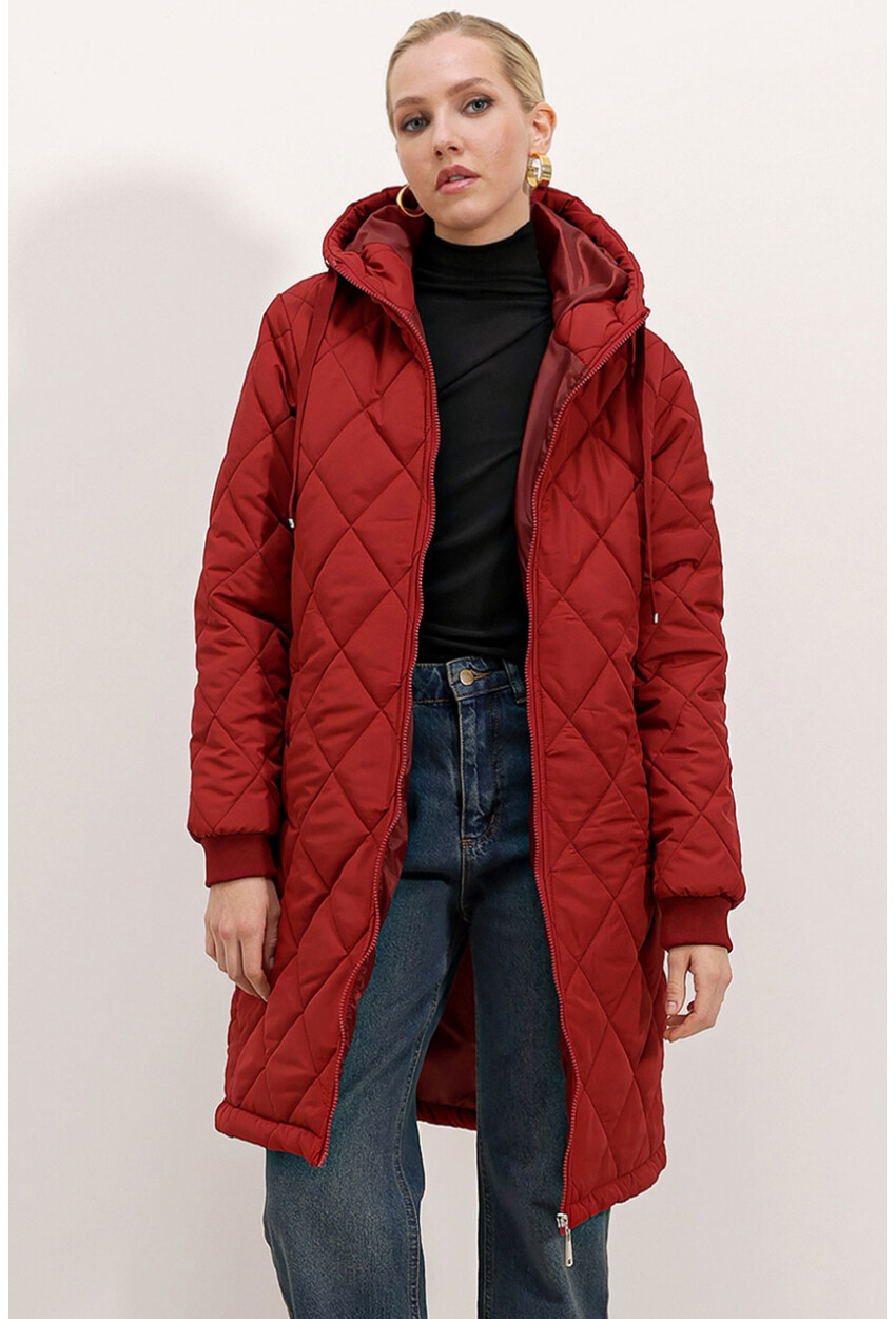 5138 Quilted Long Puffer Coat