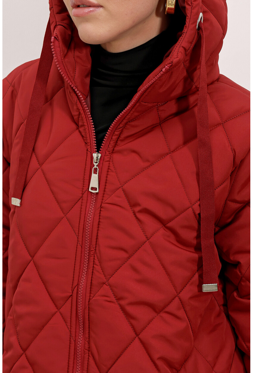 5138 Quilted Long Puffer Coat