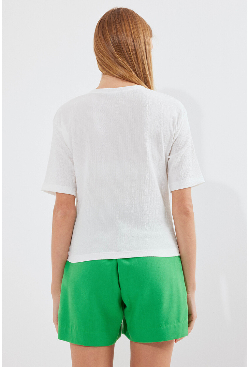 913 Baskılı Örme Basic Tişört