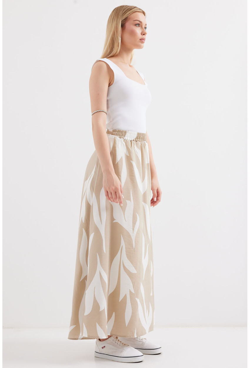8028 Long Skirt With Pattern