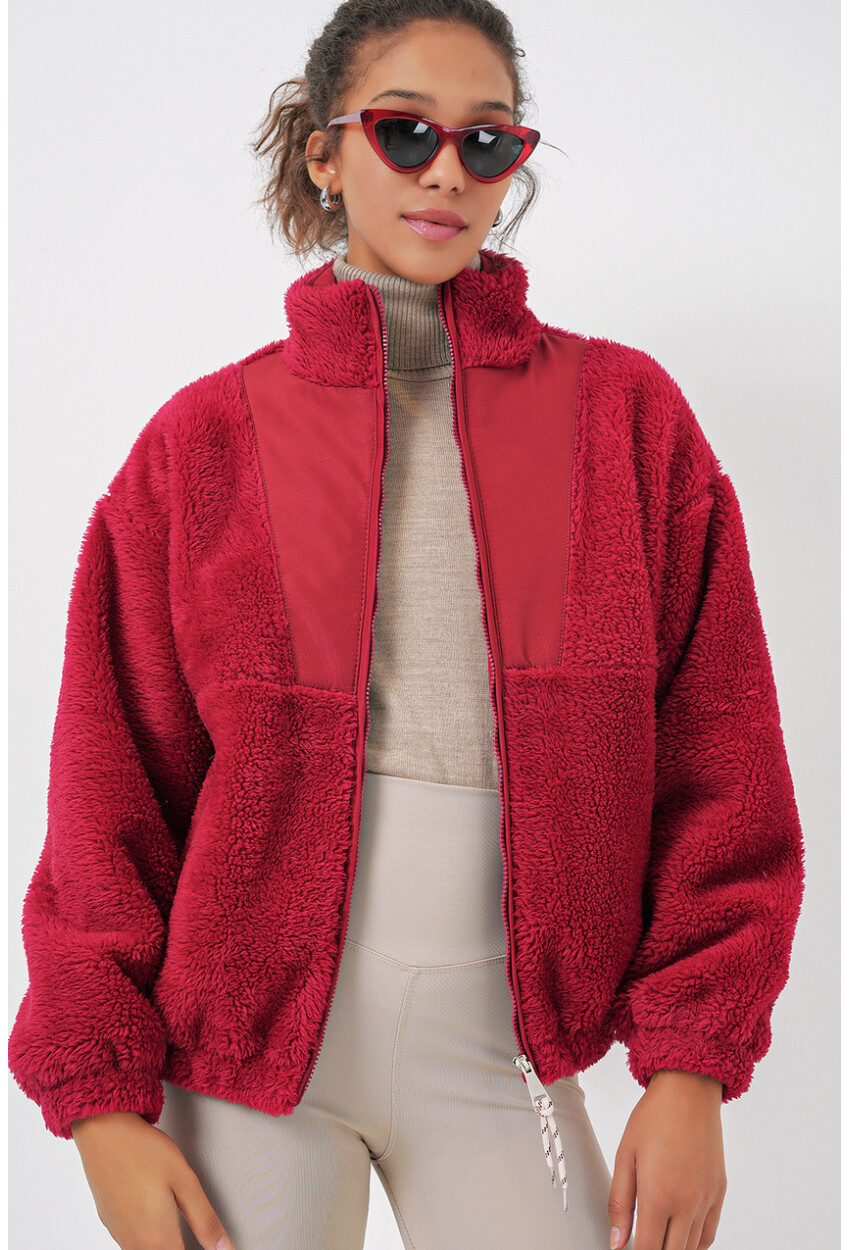 5194 Kadın Peluş Mont Ceket