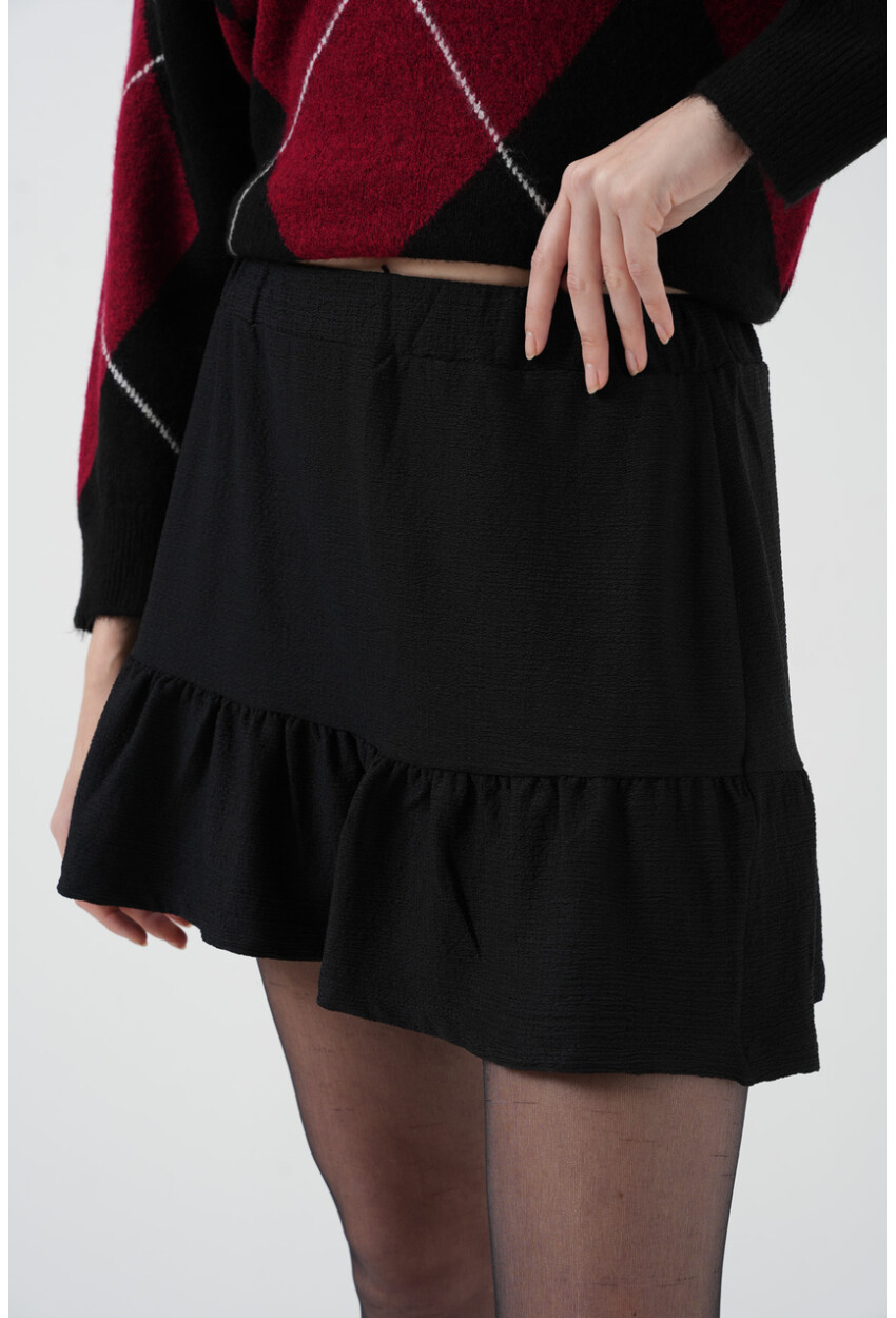 1884 Patterned Viscose Mini Skirt