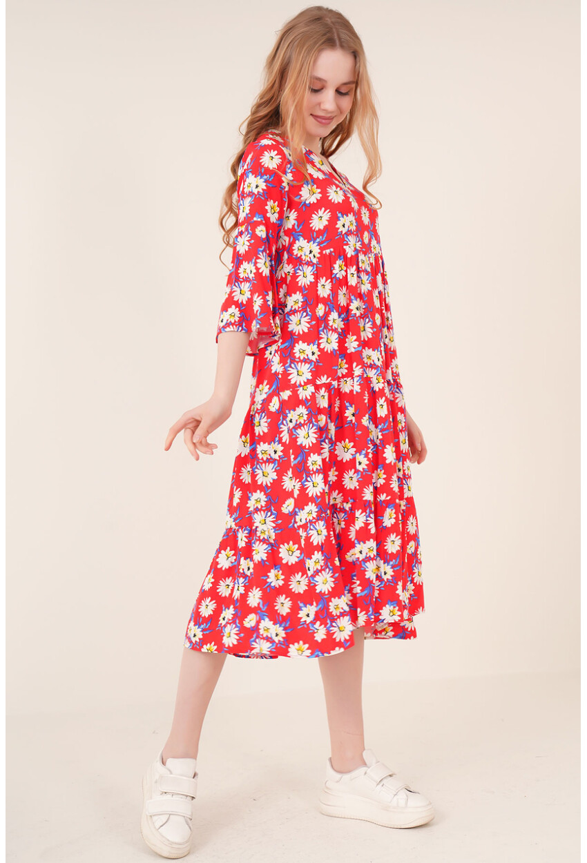 1959 Patterned Viscose Dress