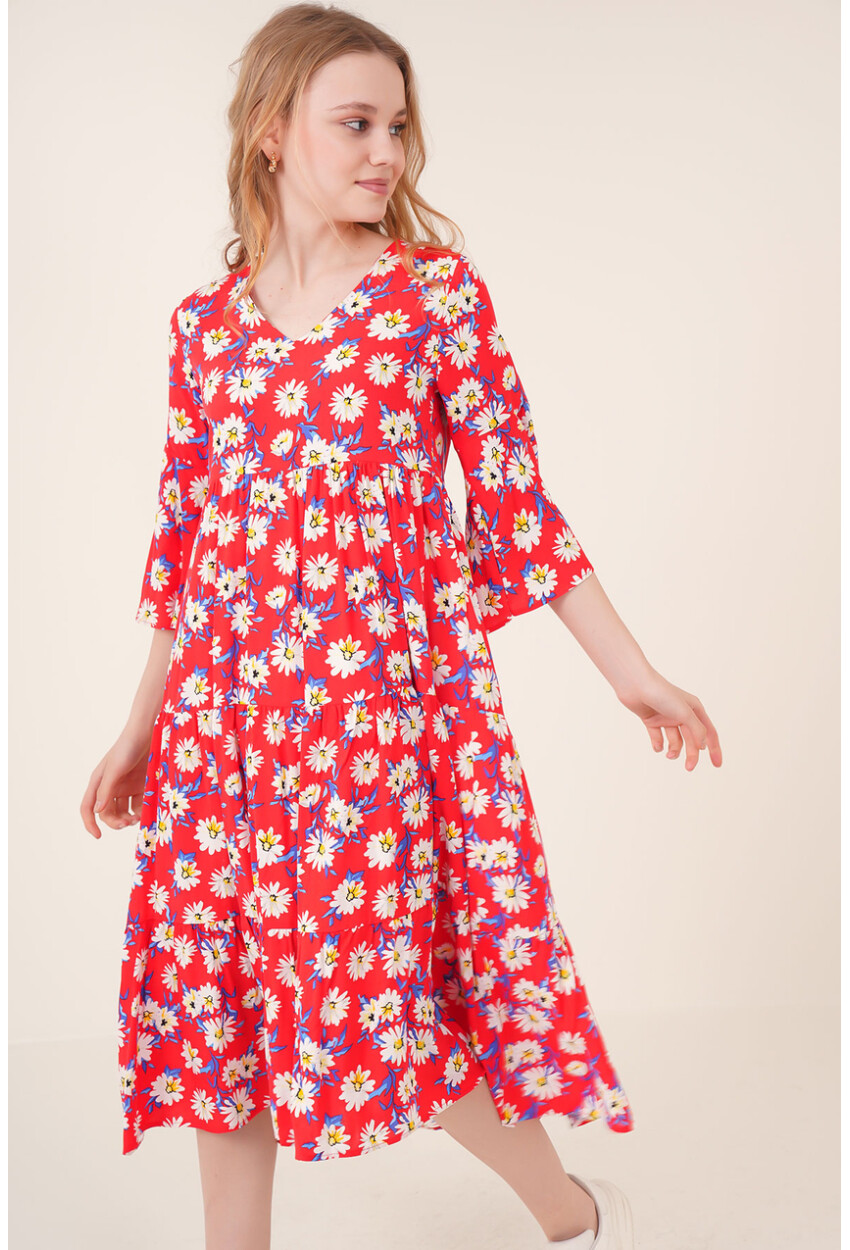 1959 Patterned Viscose Dress