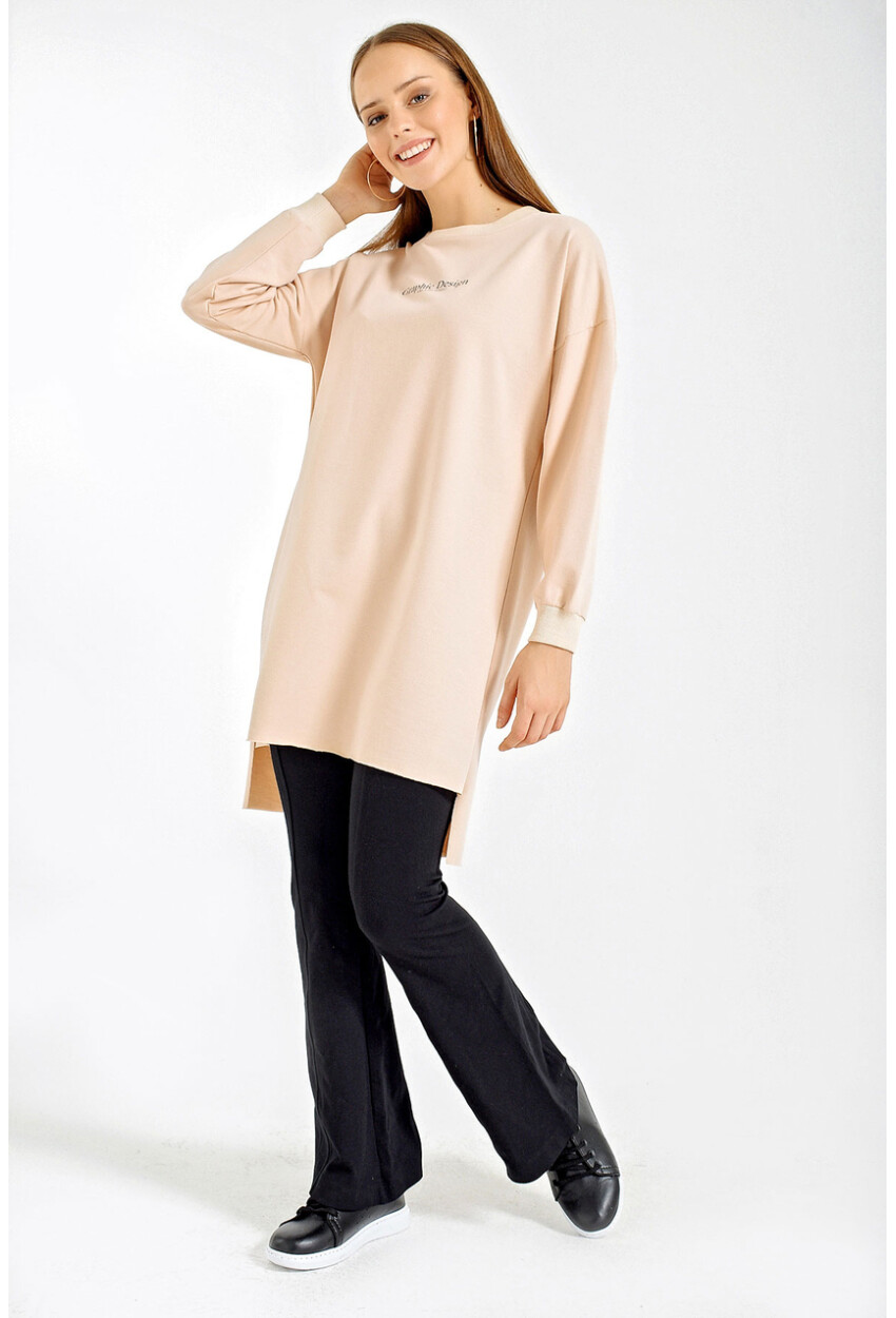 4207 Oversize Baskılı Sweat