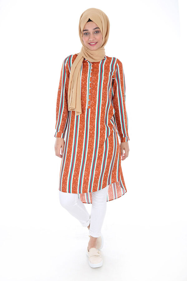 5607 Mandarin Collar Hijab Tunic