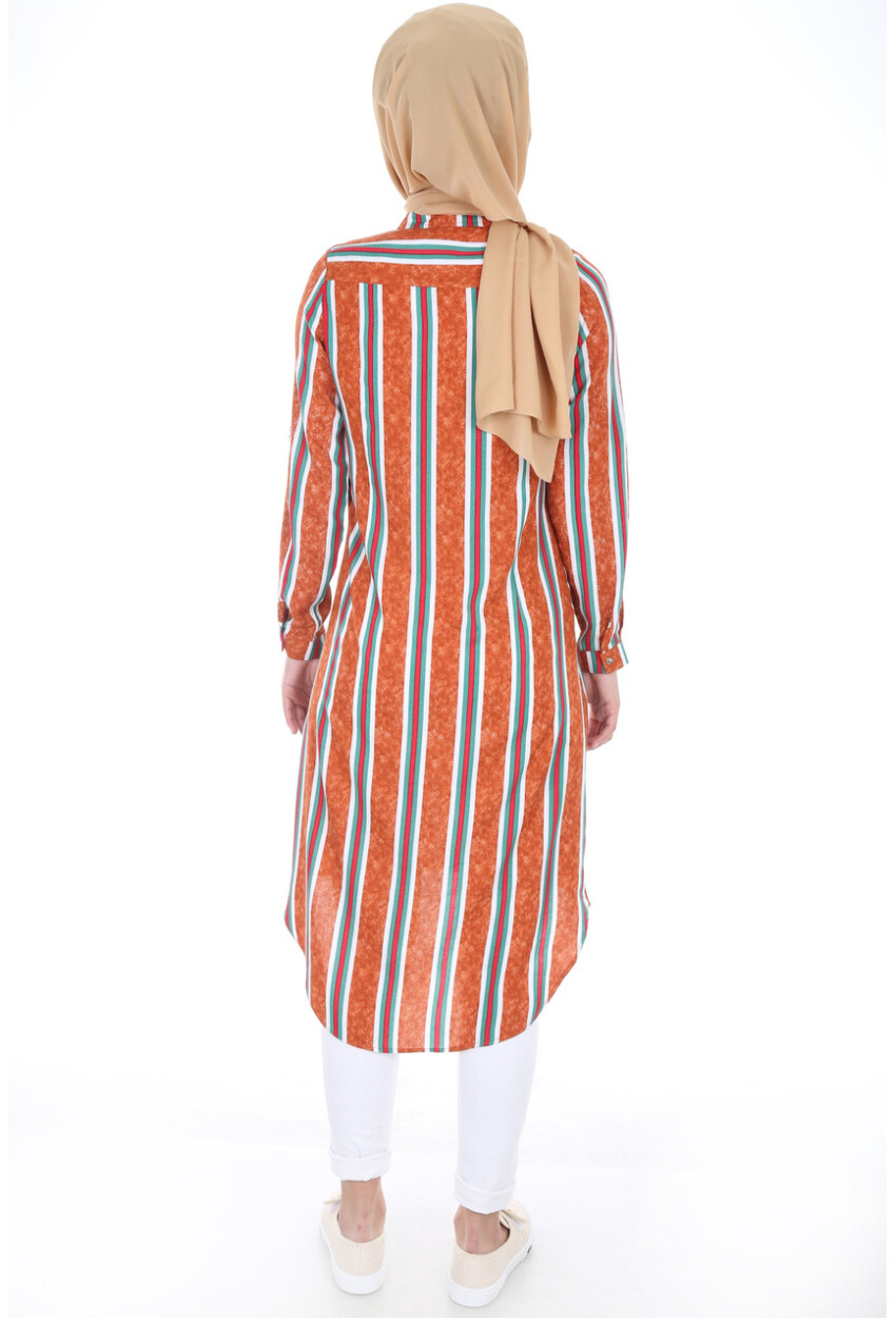 5607 Mandarin Collar Hijab Tunic