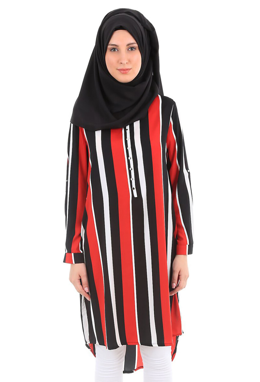 5607 Hakim Yaka Tesettür Tunik