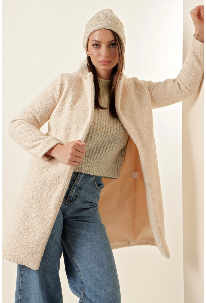 9082 Oversize Kaşe Kaban