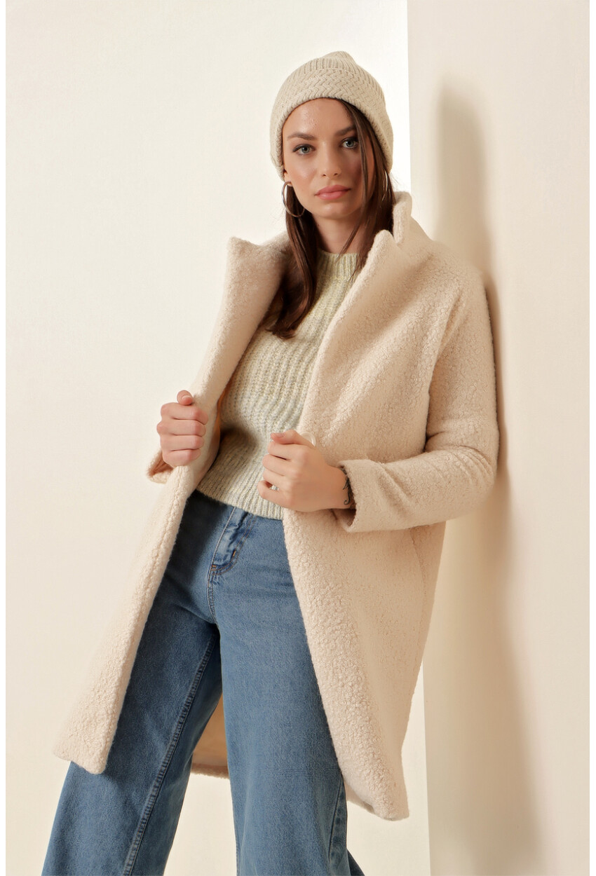 9082 Oversize Kaşe Kaban