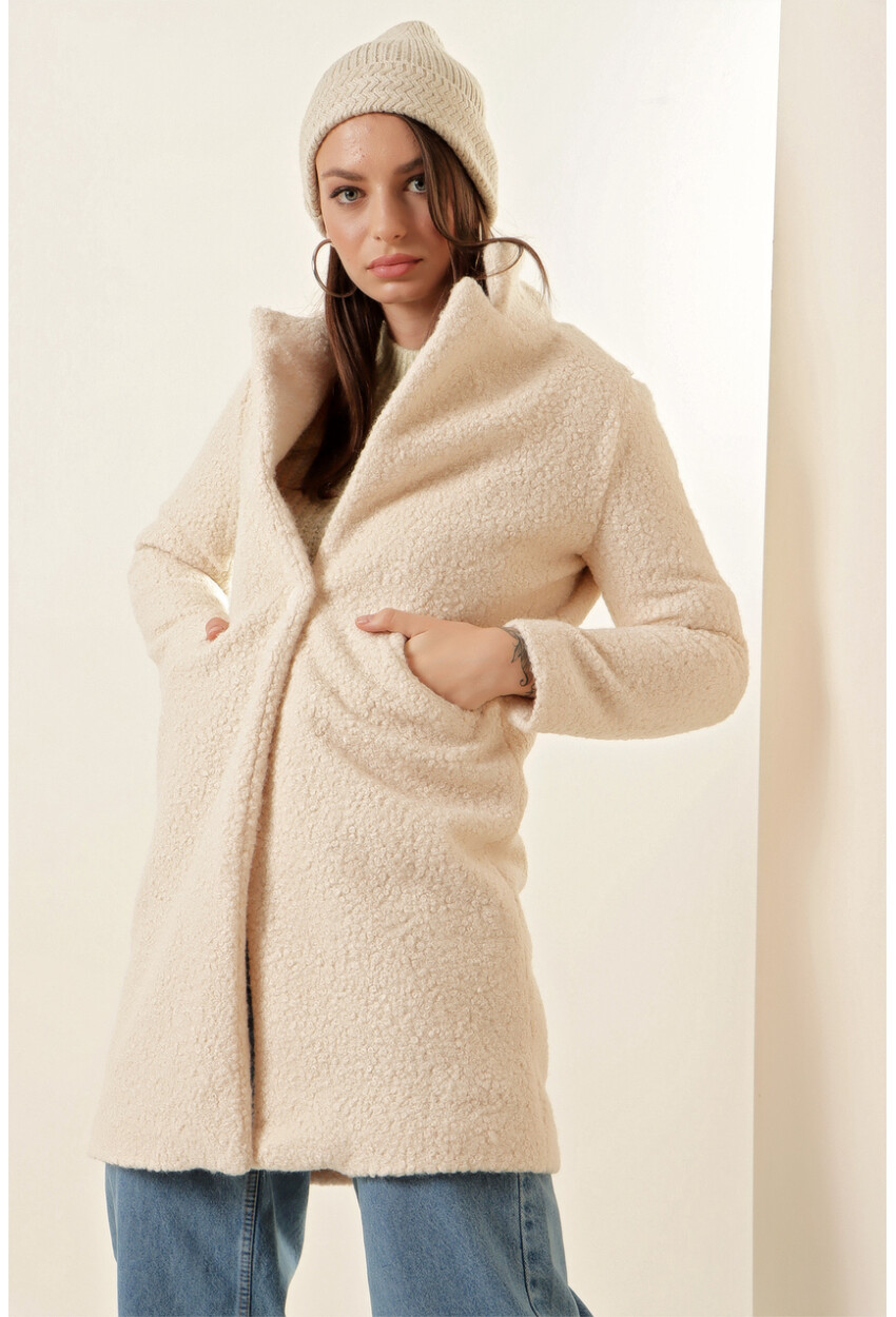 9082 Oversize Kaşe Kaban