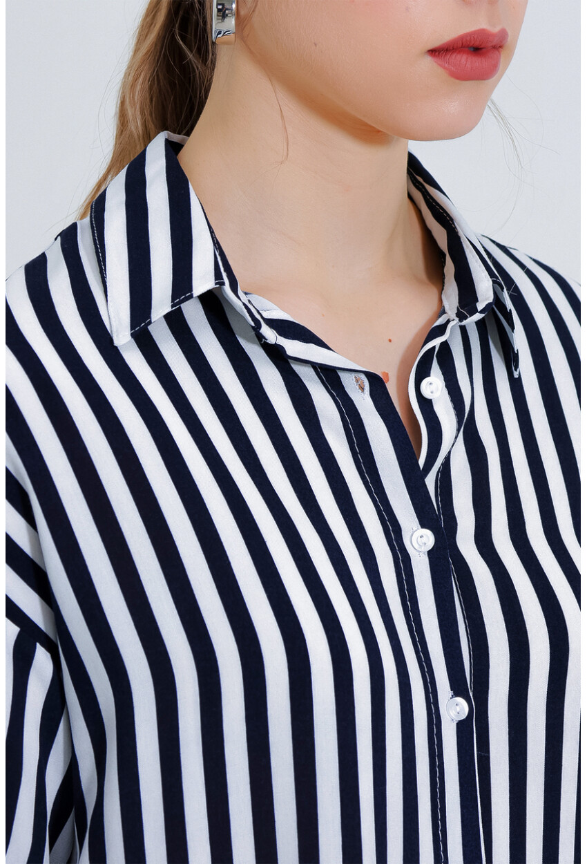 3900 Oversize Uzun Basic Gömlek