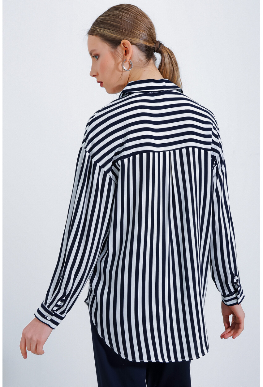 3900 Oversize Uzun Basic Gömlek