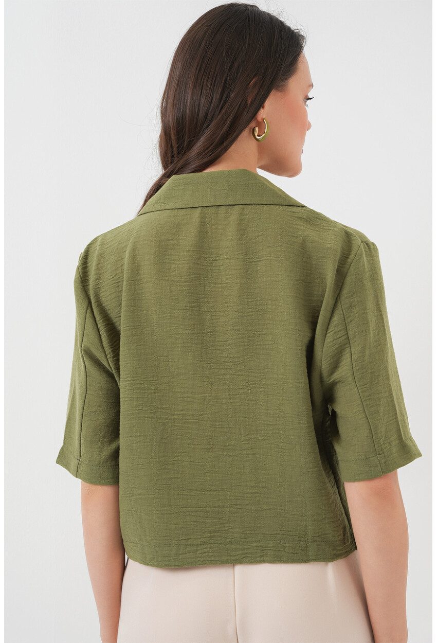0706 Crop Linen Jacket