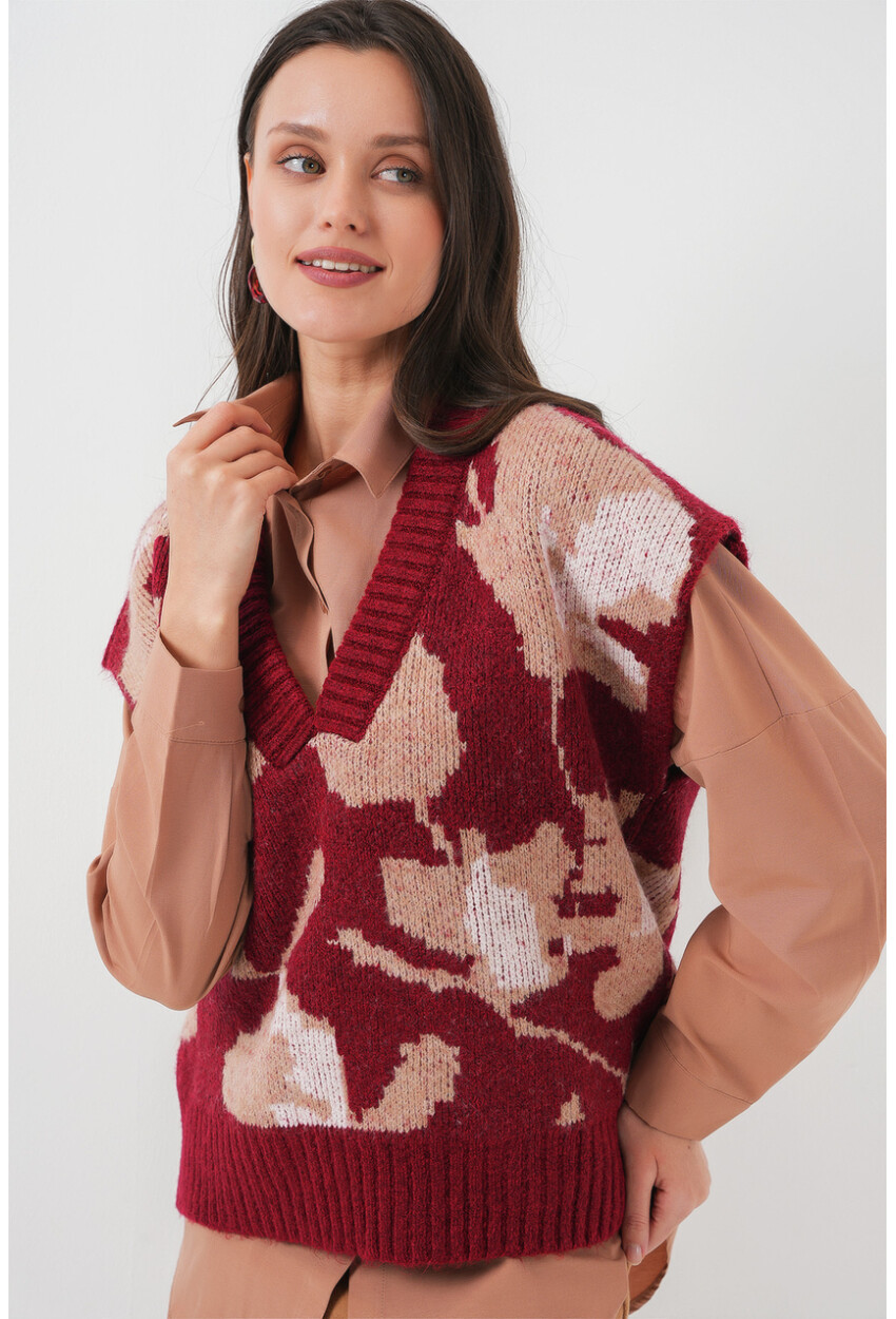 15923 Kadın Oversize Triko Süveter