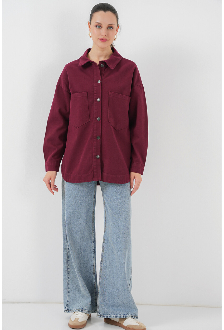 20192 Oversize Gabardin Gömlek Ceket