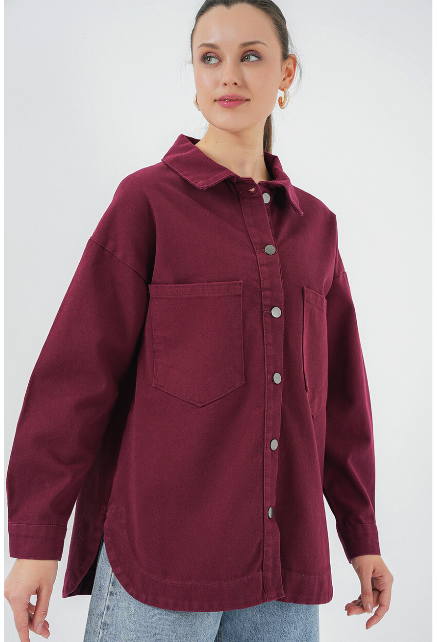 20192 Oversize Gabardin Gömlek Ceket